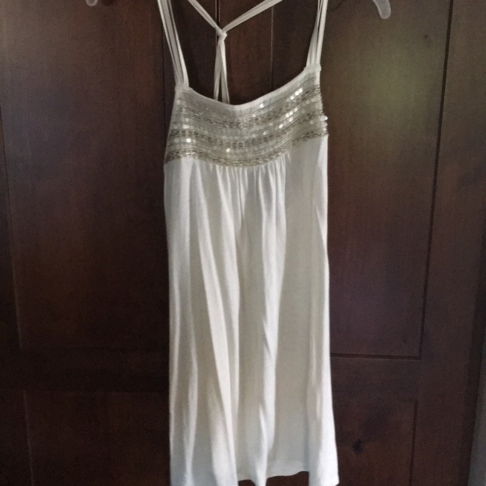 Express white beaded tank top - Picture 1 of 2